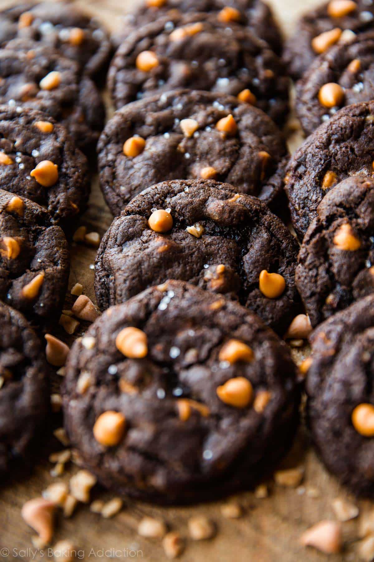 Butterscotch toffee fudge chocolate cookies