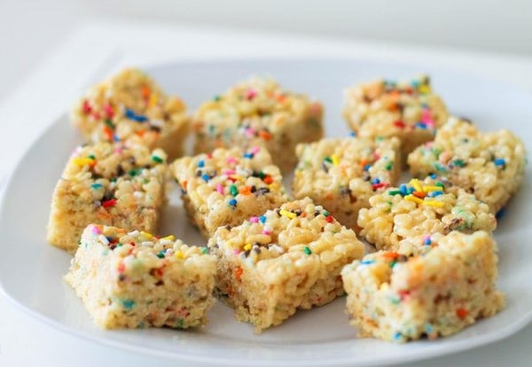 cake batter rice krispie treats
