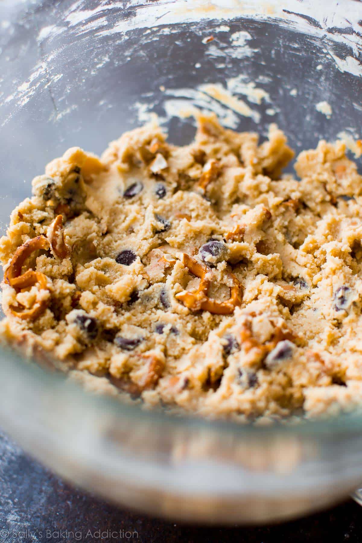 butterscotch pretzel chocolate chip cookie dough