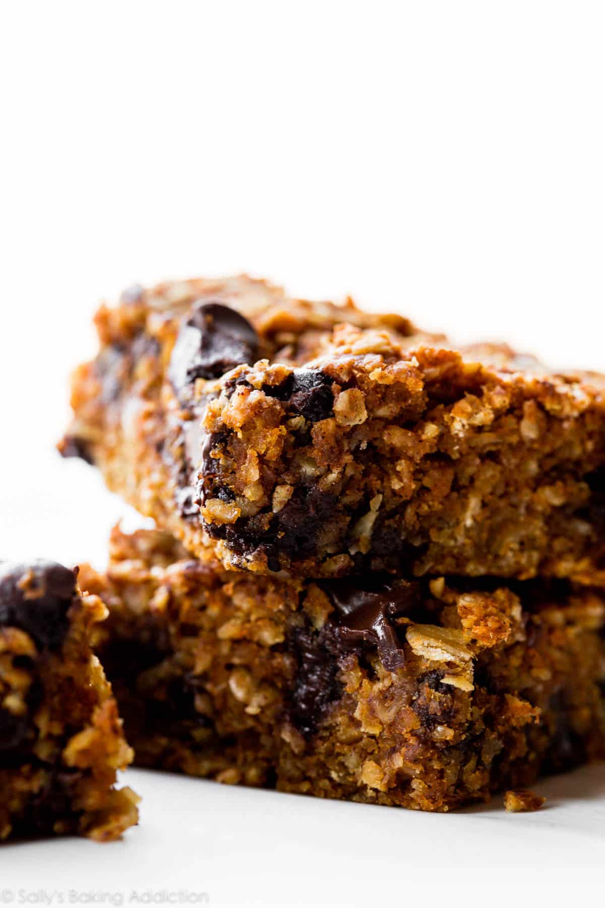 two healthy pumpkin oatmeal bars