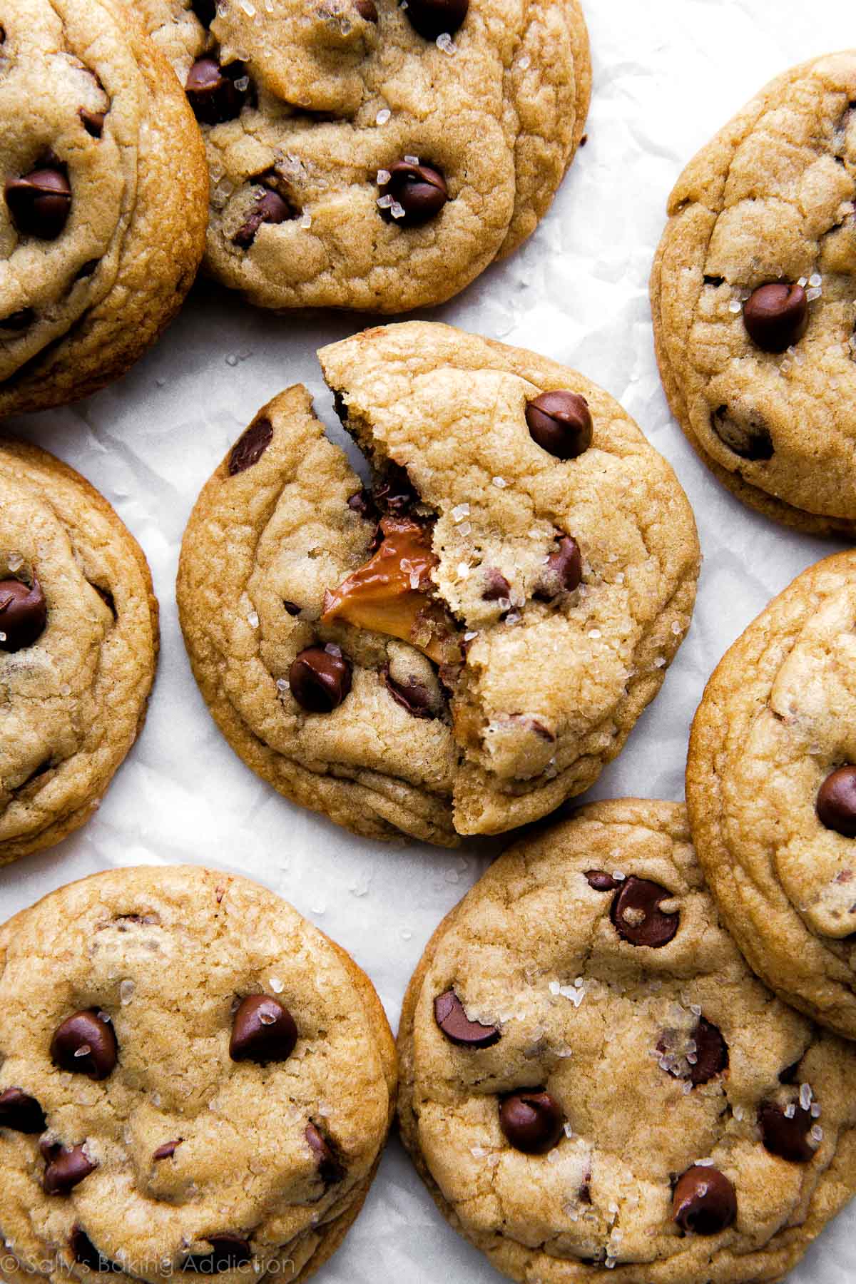 salted caramel chocolate chip cookies