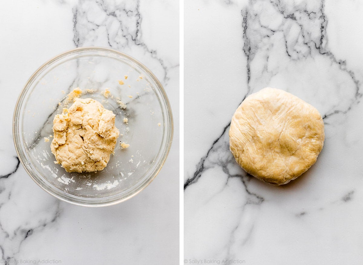 galette pie dough before chilling