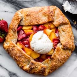 strawberry peach galette