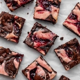 raspberry cheesecake brownies.