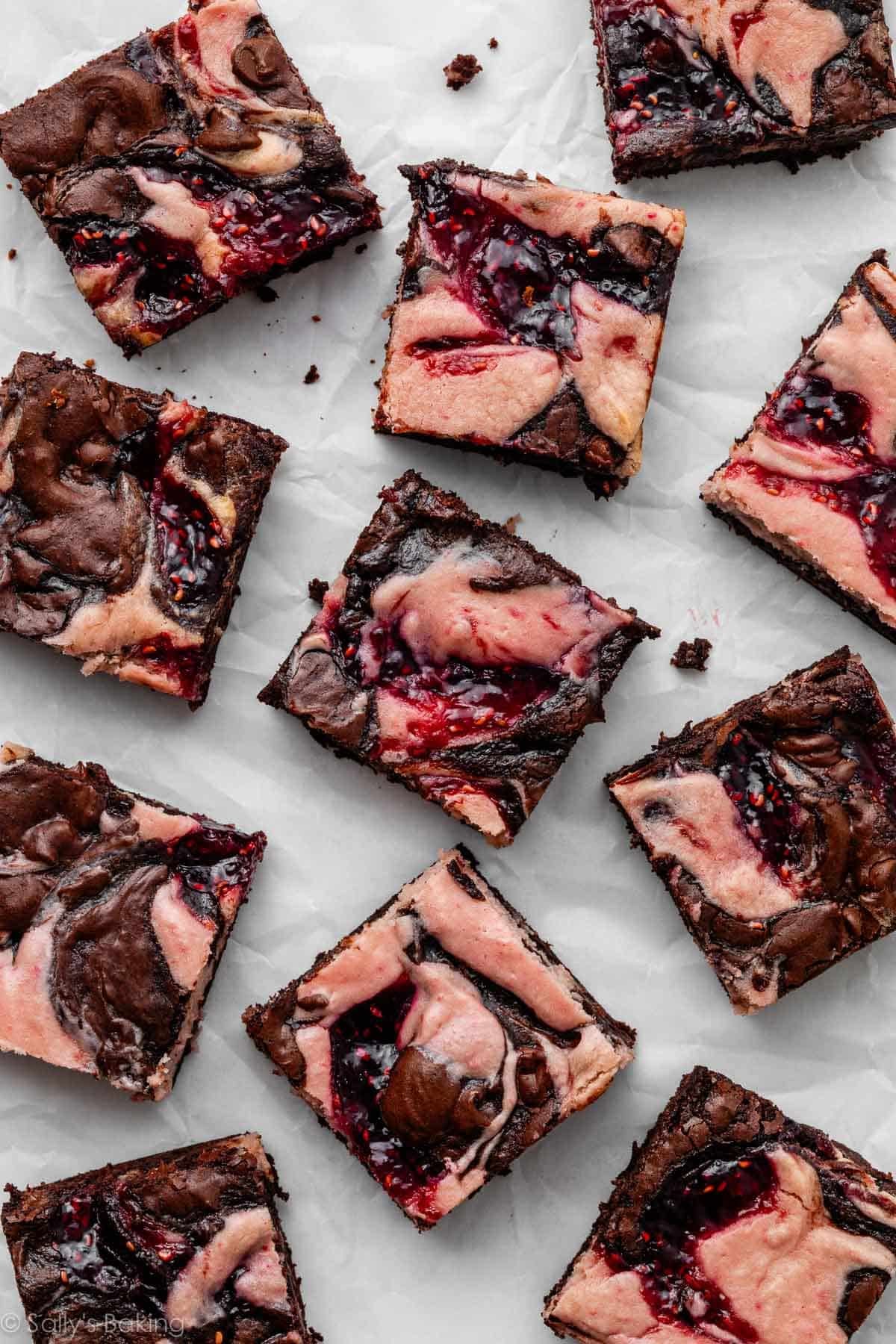raspberry cheesecake brownies.