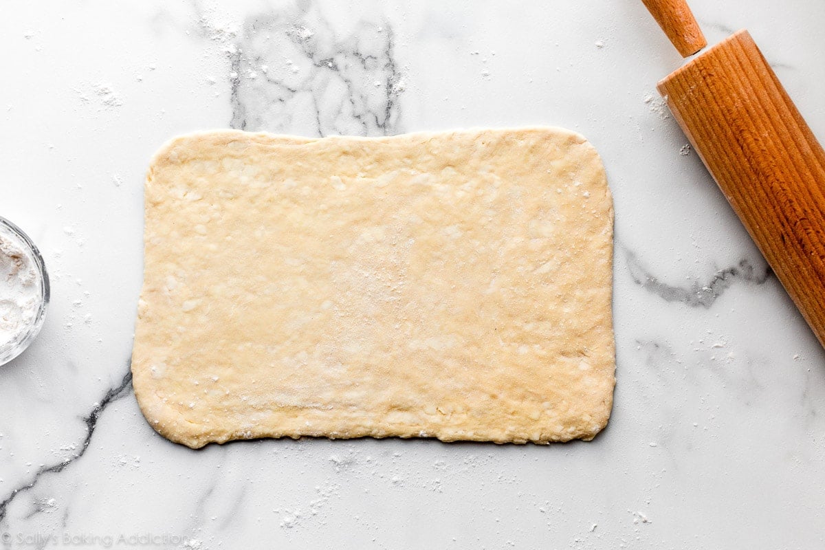 shaping pastry dough for a braid
