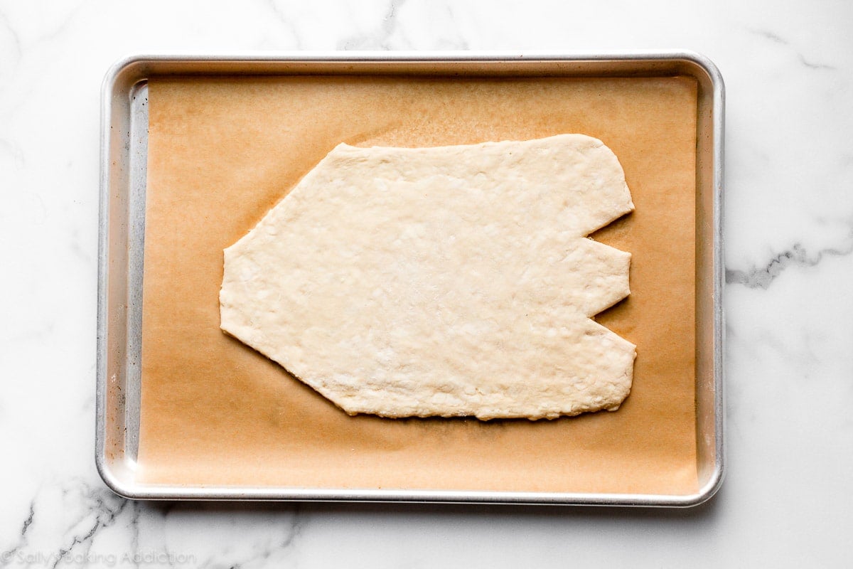 shaping pastry dough for a braid