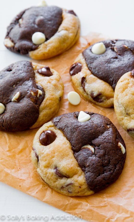 double chocolate chip swirl cookies