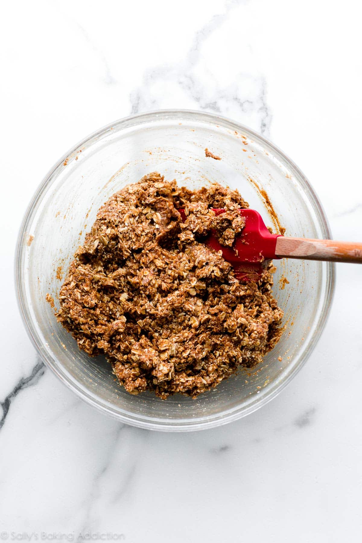 almond butter oat streusel mixture