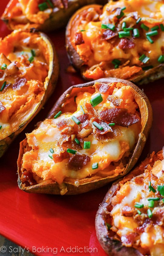 loaded sweet potato skins