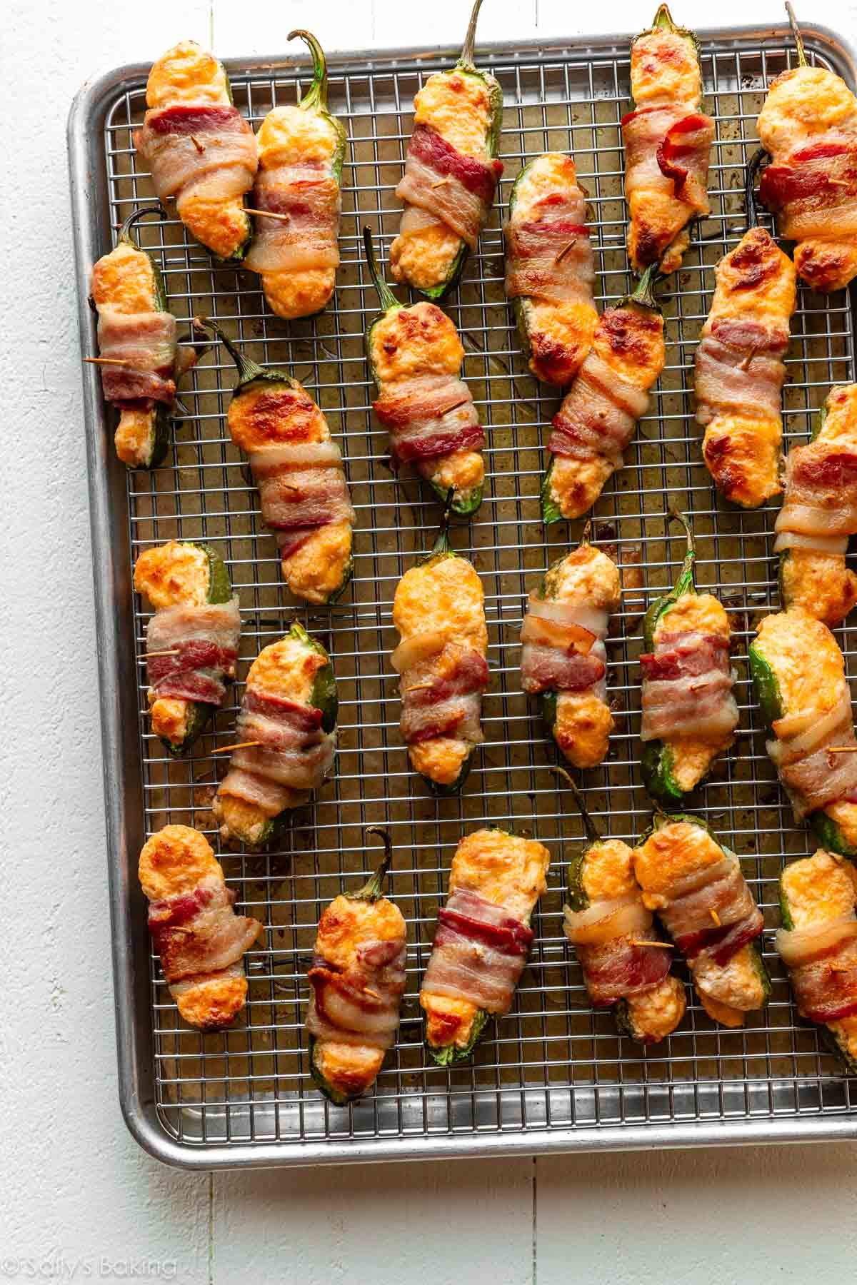 bacon wrapped stuffed jalapeños.