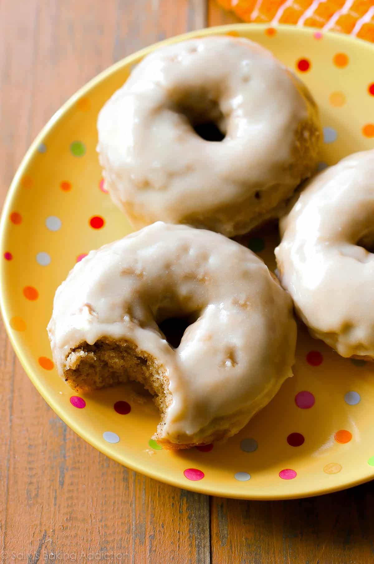 baked maple glazed donuts
