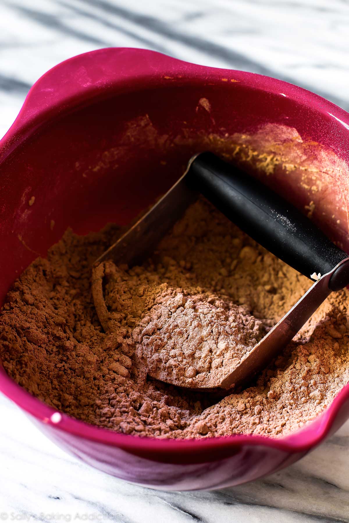 Chocolate scone dry ingredients