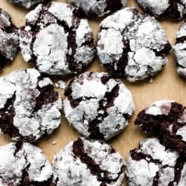 double chocolate crinkle cookies