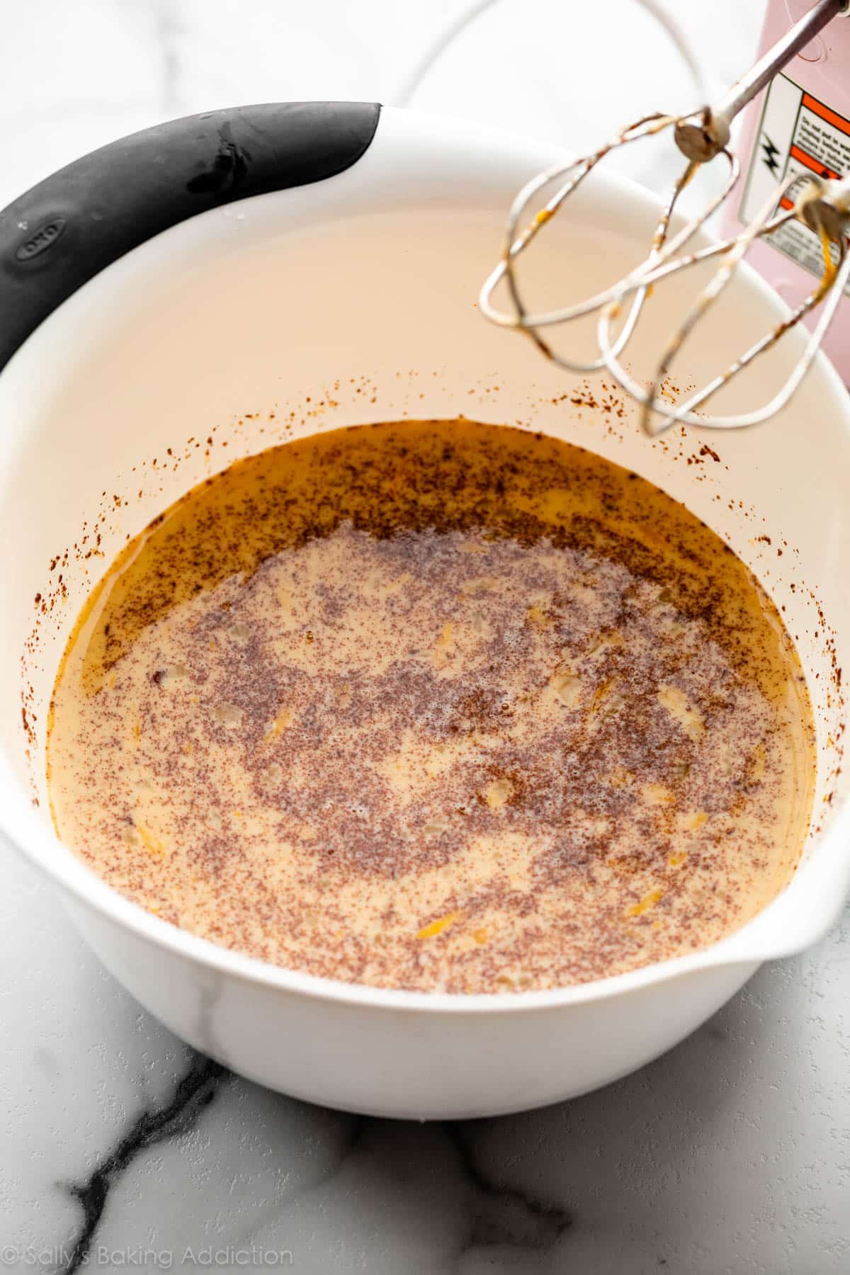 egg custard mixture