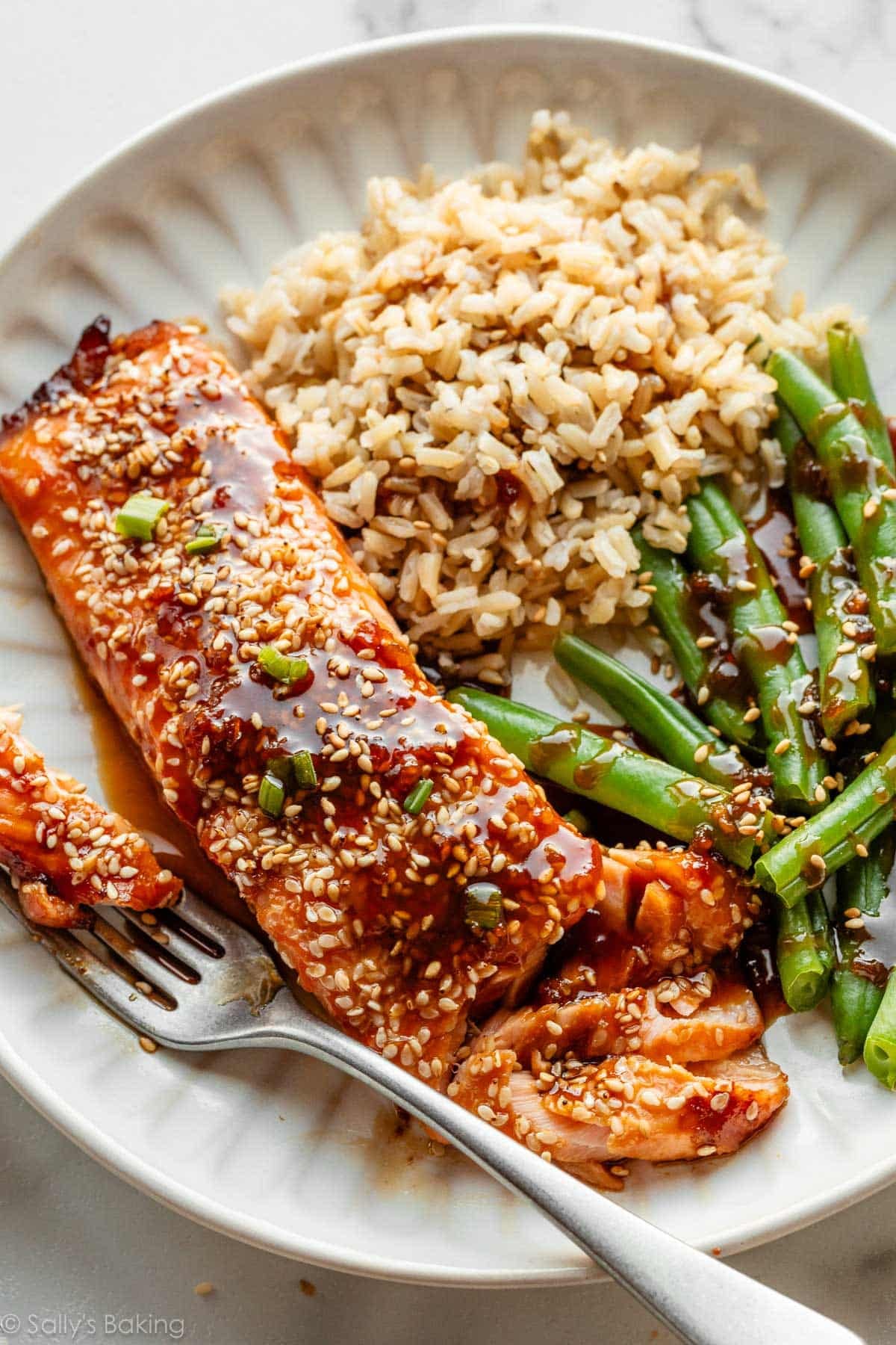 maple sesame salmon.