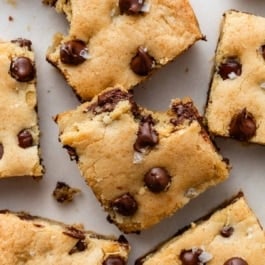chocolate chip cookie bars.