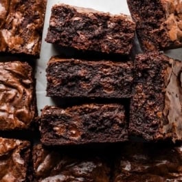 homemade brownies.