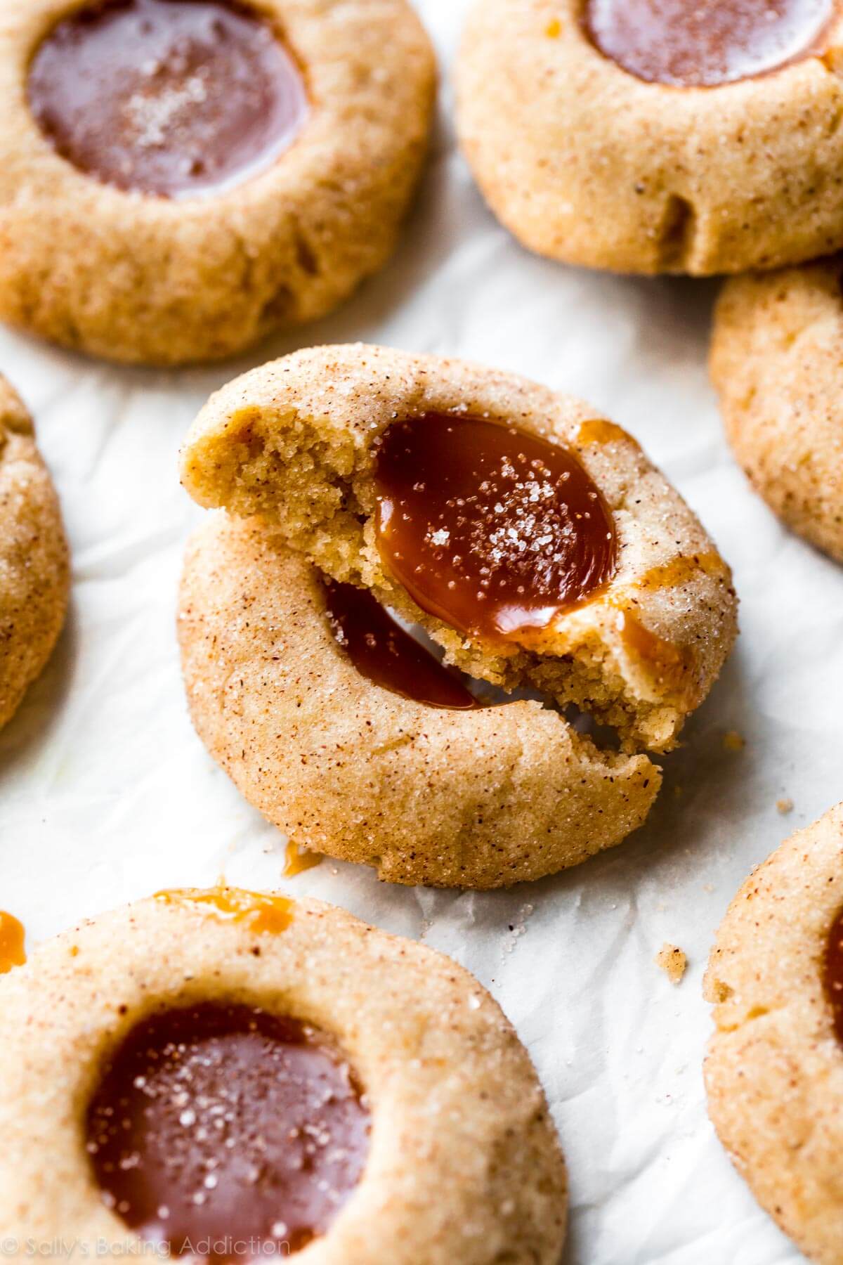 caramel apple spice thumbprints