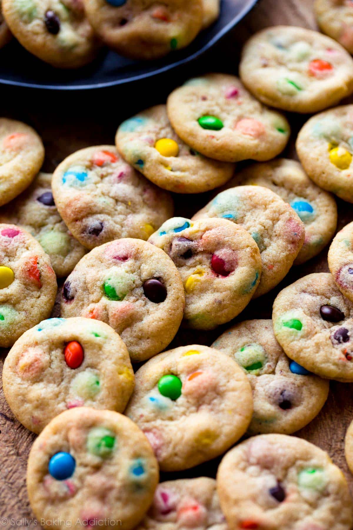 mini M&M cookies
