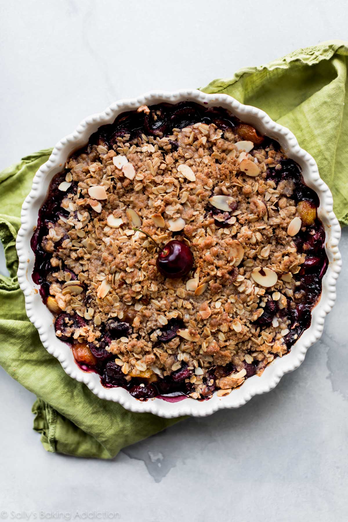 bourbon cherry crisp
