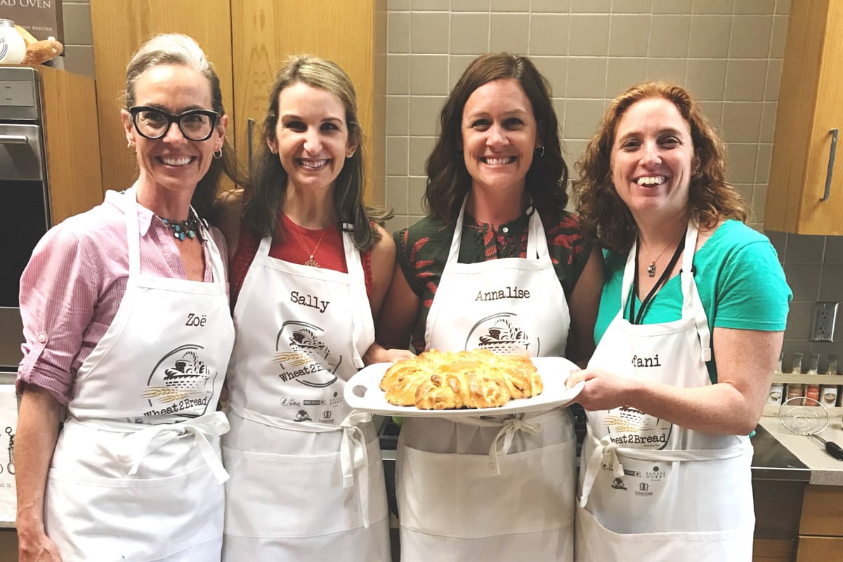 sally and bloggers in the kitchen