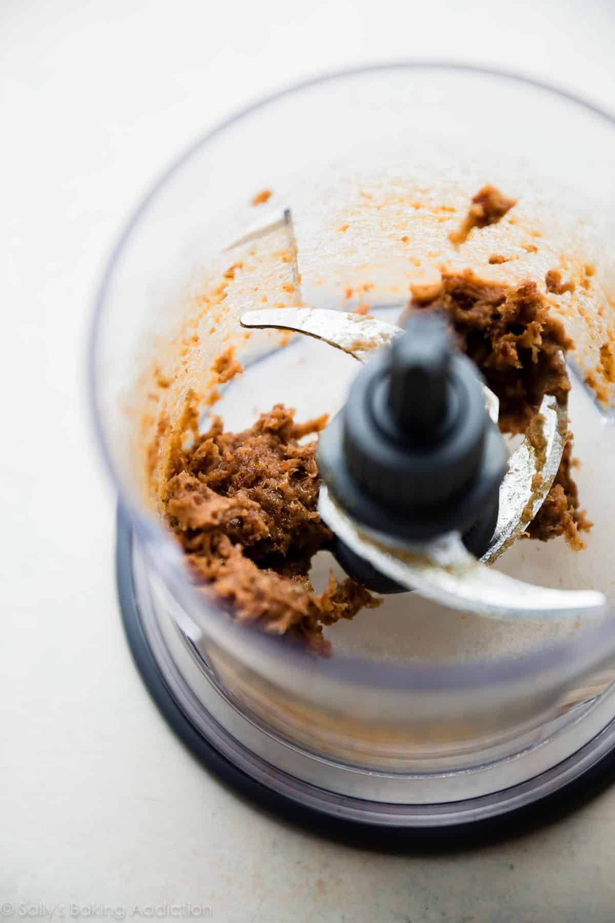 Dates in a food processor