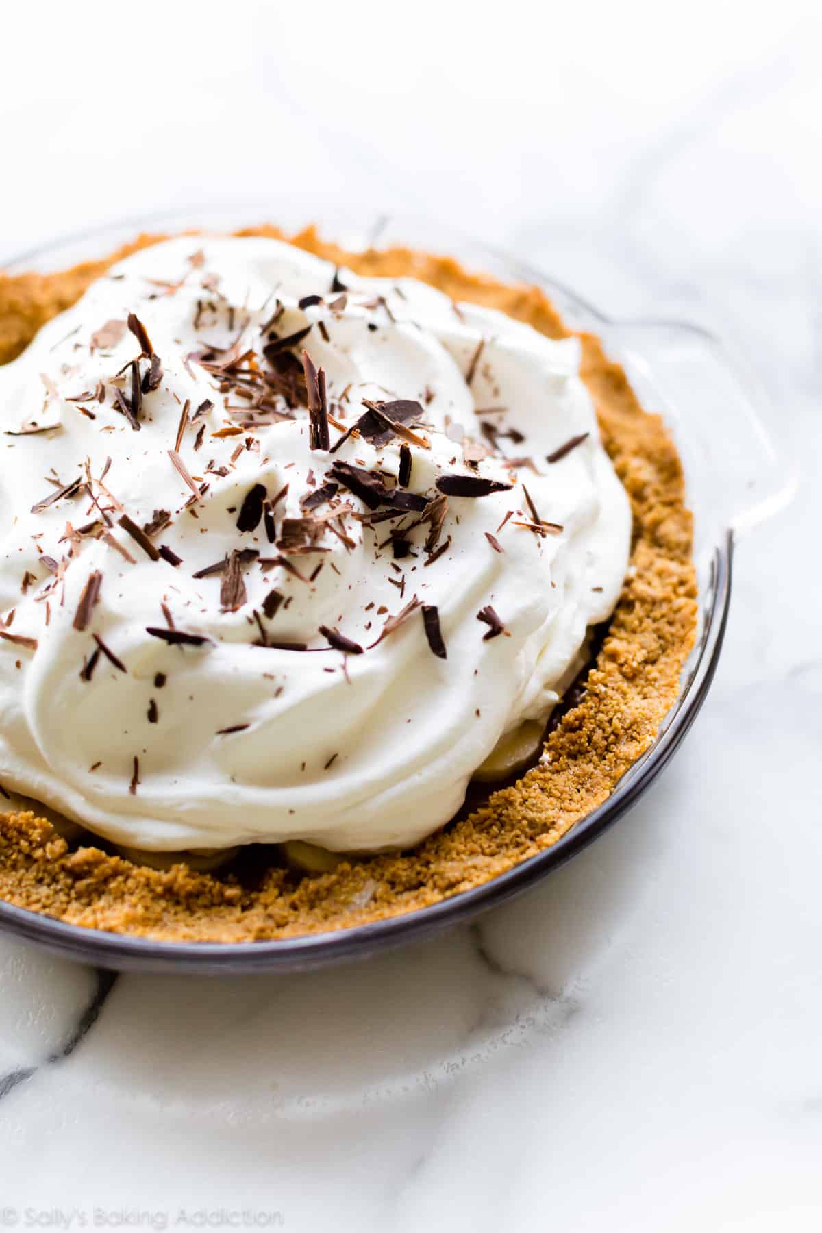 banoffee pie with whipped cream on top