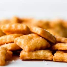 Homemade cheddar cheese crackers