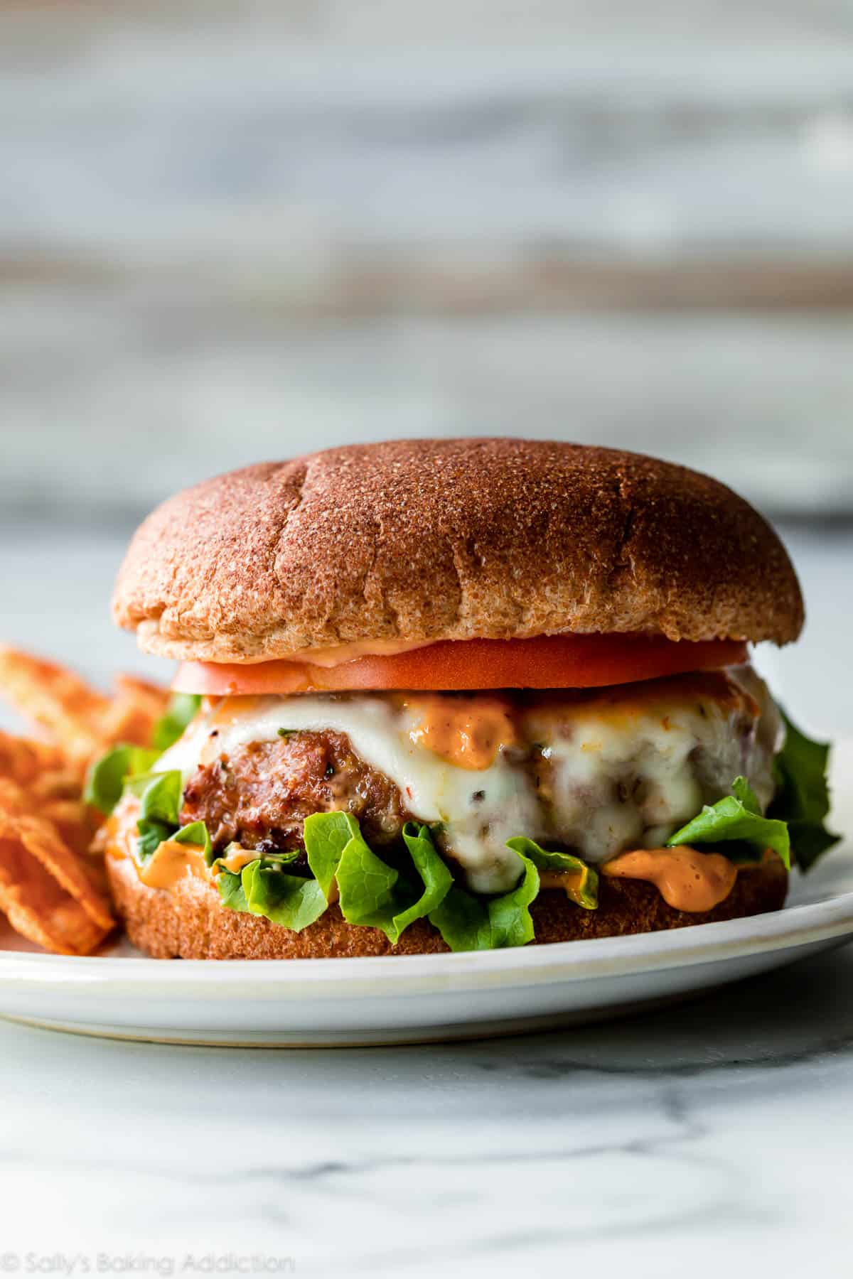 turkey burger on hamburger bun