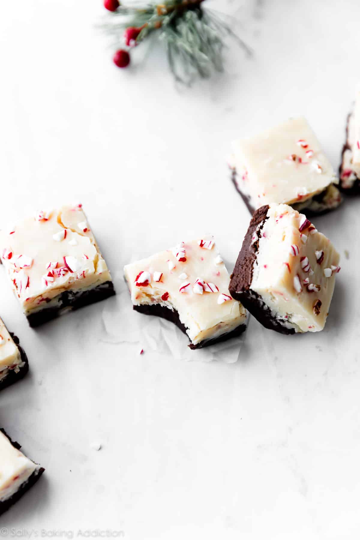 peppermint bark fudge