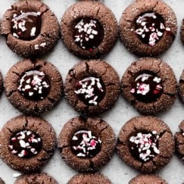 chocolate peppermint thumbprints