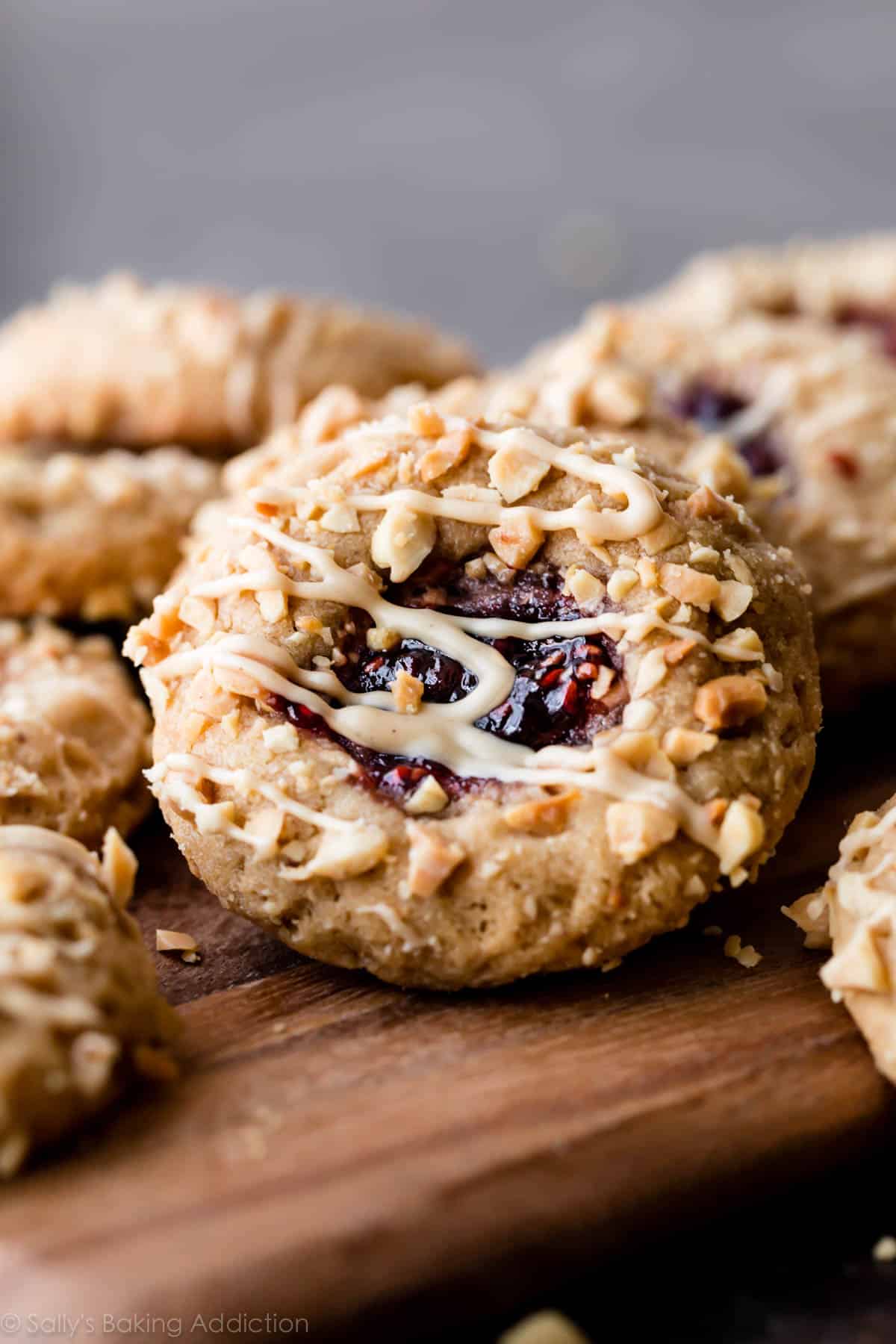 peanut butter jam thumbprints