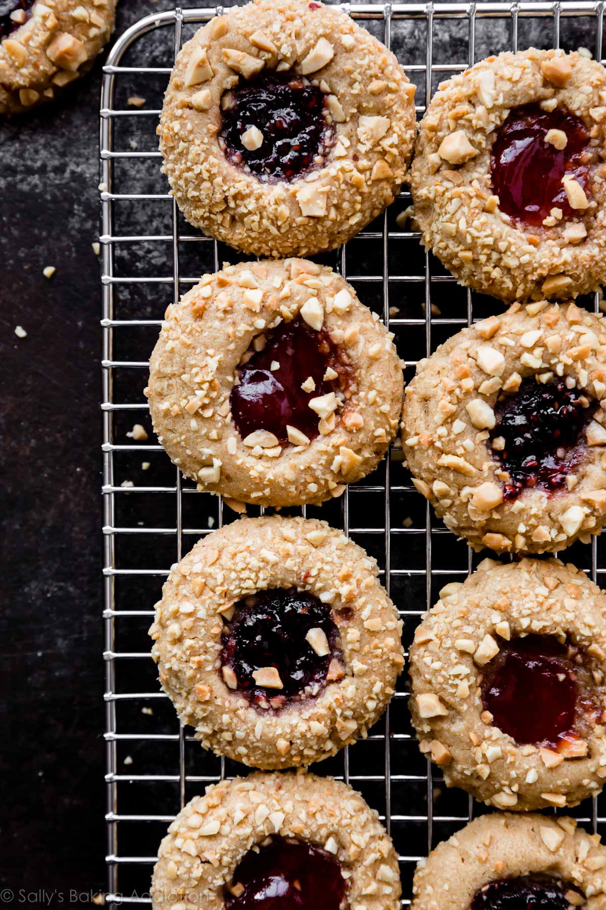 peanut butter jam thumbprints