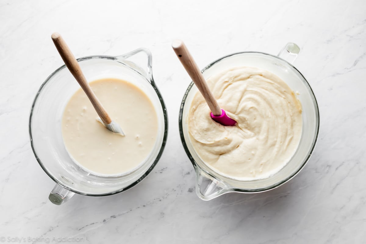 cake batter for 2 tier wedding cake
