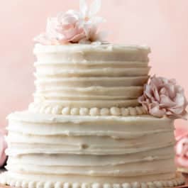 homemade 2 tier wedding cake