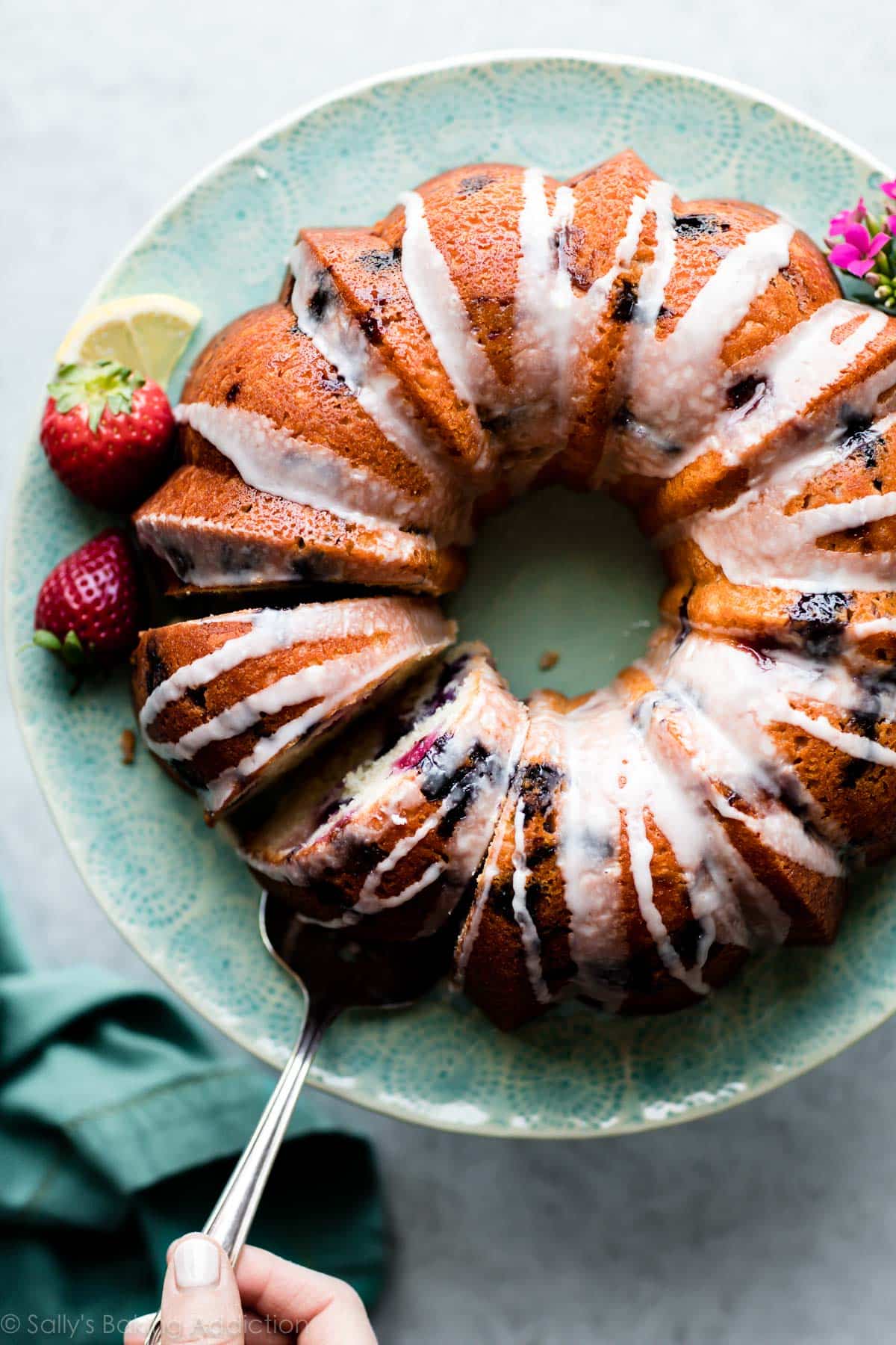lemon berry yogurt bundt cake