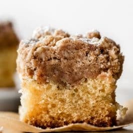 piece of homemade New York-style crumb cake