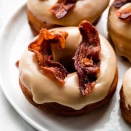 homemade maple bacon doughnuts