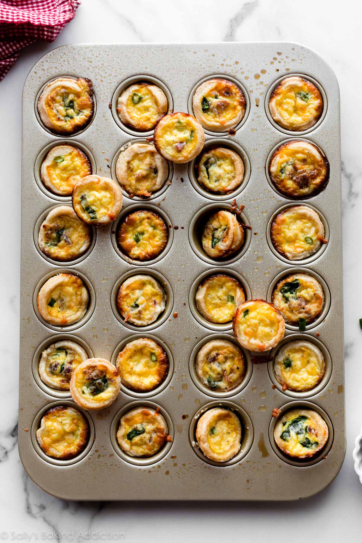 mini quiche in mini muffin pan
