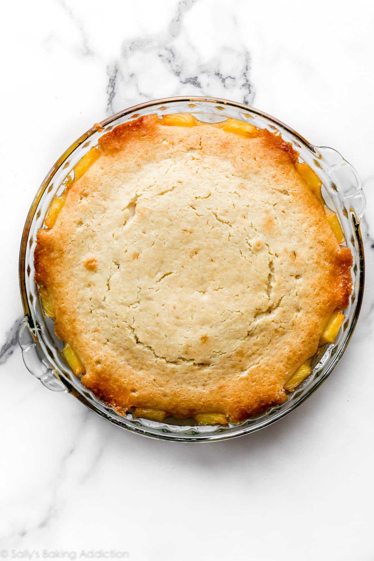 bottom of pineapple upside down cake