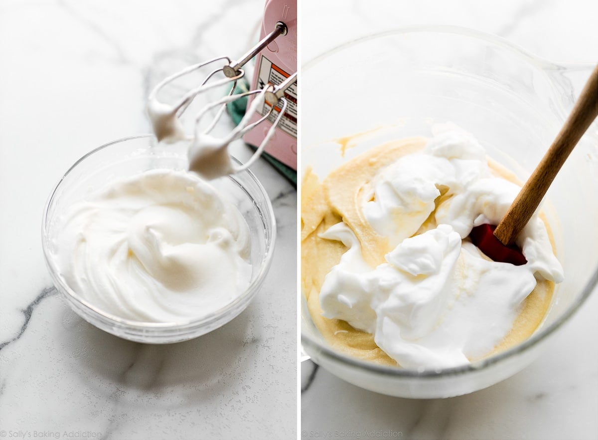 whipped egg whites for cake batter