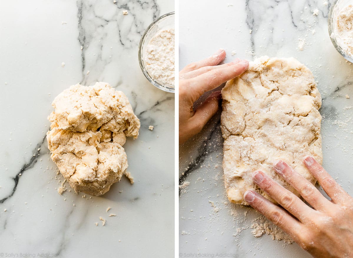 shaping rough puff dough