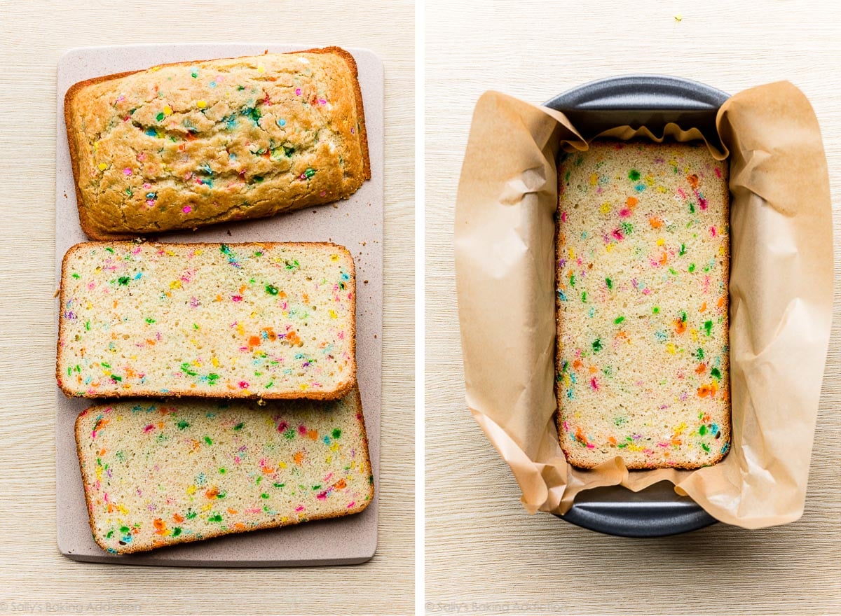 sliced funfetti loaf cake