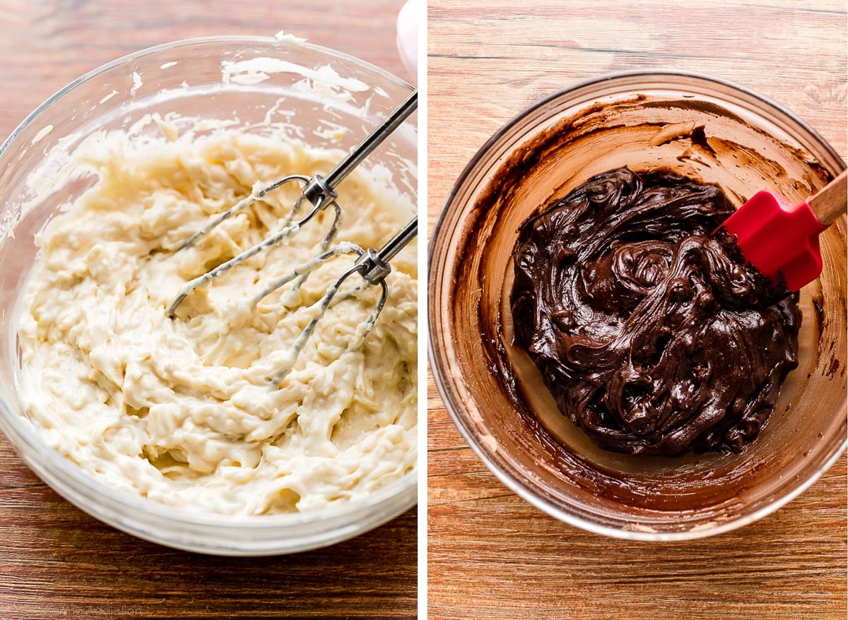 coconut mixture and brownie batter