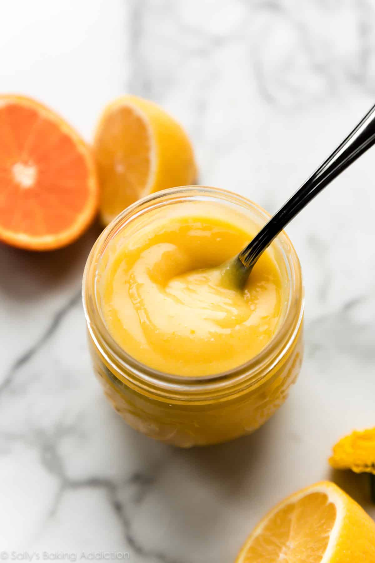 lemon curd in jar