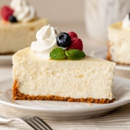 slice of cheesecake.