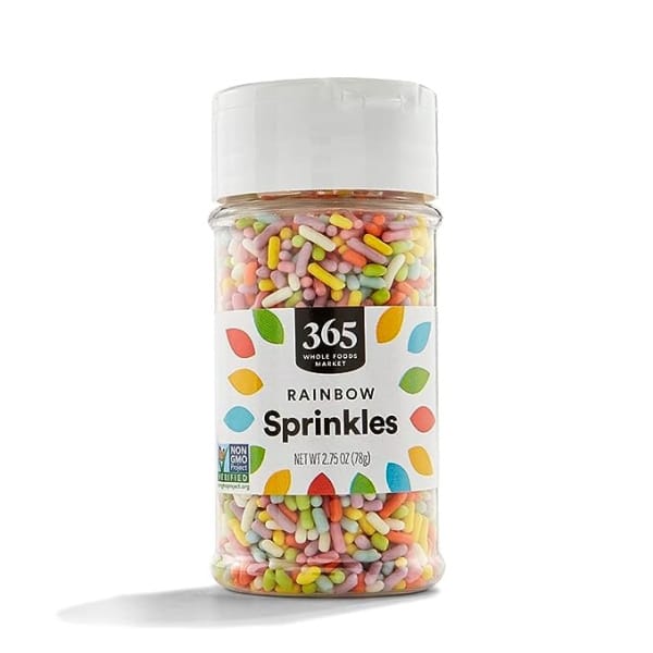 365 brand rainbow pastel sprinkles.