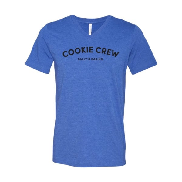blue cookie crew vneck shirt.