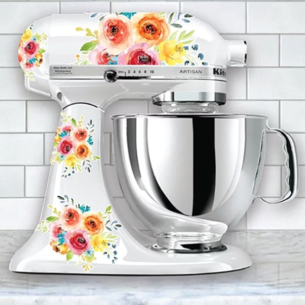 Stand Mixer Wildflower Decals